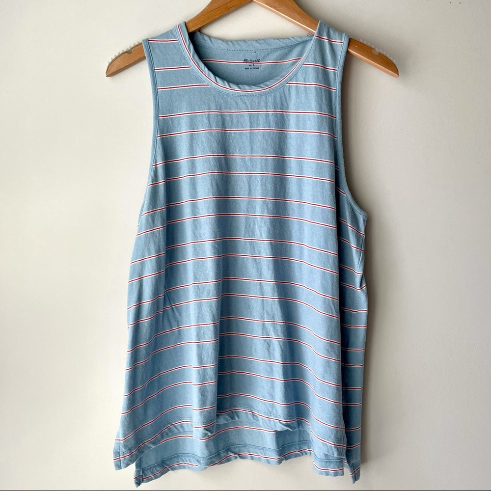 Red, White, and Blue Striped Madewell Tank